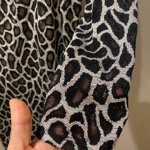 Animal print black and silver/white dress - Picture 3 of 3